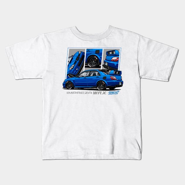 Impreza WRX STI Hawkeye, JDM Car Kids T-Shirt by T-JD